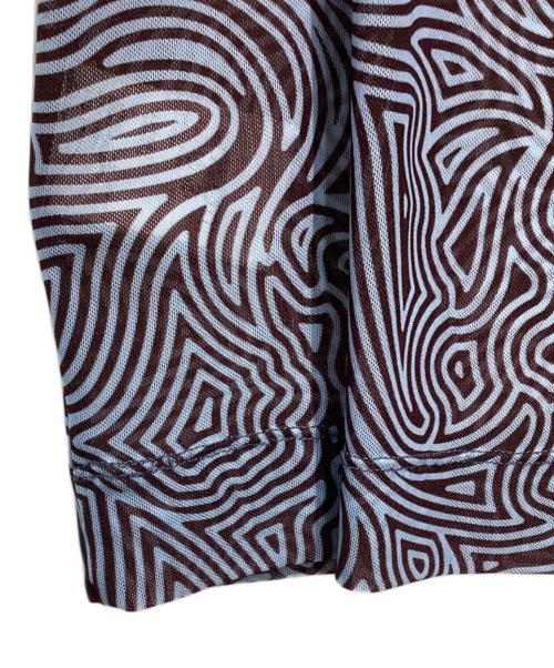 DRIES VAN NOTEN（ドリスヴァンノッテン）DRIES VAN NOTEN (ドリスヴァンノッテン) プリントメッシュＴシャツ ブラウン サイズ:Sの古着・服飾アイテム