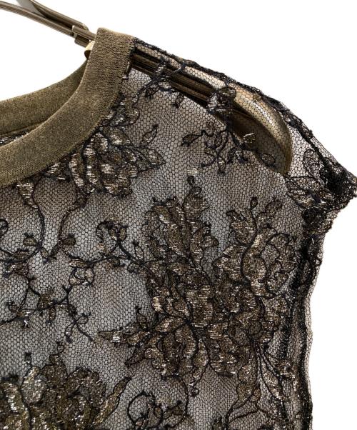 MARGE（マージ）MARGE (マージ) LACE SHORT GILLET オリーブ サイズ:Fの古着・服飾アイテム