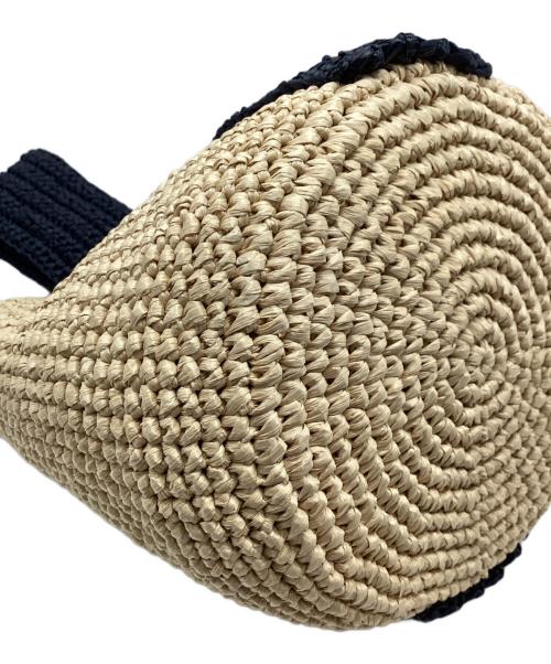 beyond the reef（ビヨンドザリーフ）beyond the reef (ビヨンドザリーフ) かぎ針編みバッグ ナチュラル×ブラックの古着・服飾アイテム