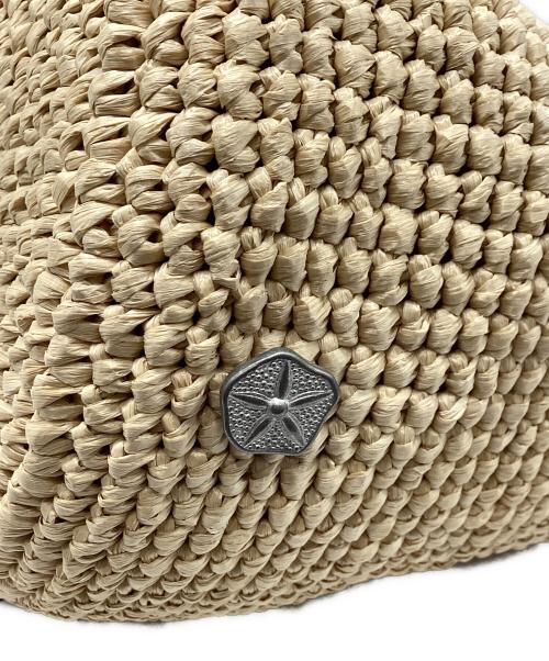 beyond the reef（ビヨンドザリーフ）beyond the reef (ビヨンドザリーフ) かぎ針編みバッグ ナチュラル×ブラックの古着・服飾アイテム