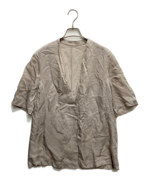 23区（ニジュウサンク）23区 (ニジュウサンク) フィブリルツイル ハーフスリーブ ジャケット グレー サイズ:38 未使用品の古着・服飾アイテム