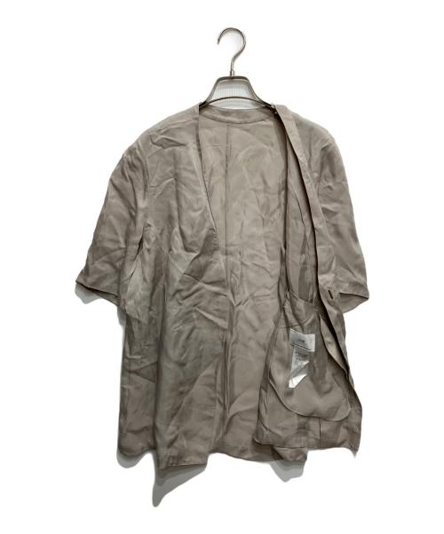 23区（ニジュウサンク）23区 (ニジュウサンク) フィブリルツイル ハーフスリーブ ジャケット グレー サイズ:38 未使用品の古着・服飾アイテム