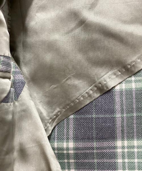 BEAMS F（ビームスエフ）BEAMS F (ビームスエフ) チェック3Bジャケット/チェックテーラードジャケット グリーン サイズ:88の古着・服飾アイテム