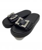 sergio rossiセルジオロッシ）の古着「SR JELLY サンダル」｜ブラック