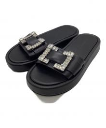 sergio rossi（セルジオロッシ）の古着「SR JELLY サンダル」｜ブラック