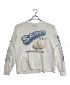 SAINT MICHAEL×SHERMER ACADEMYセントマイケル×シャーマーアカデミー）の古着「LS TEE / HEART CKIE」｜ホワイト