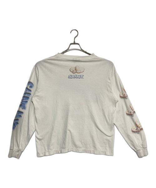 SAINT MICHAEL（セントマイケル）SAINT MICHAEL (セントマイケル) SHERMER ACADEMY (シャーマーアカデミー) LS TEE / HEART CKIE ホワイト サイズ:Lの古着・服飾アイテム