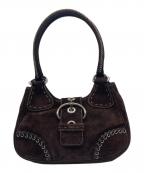 PRADAプラダ）の古着「スウェードハンドバッグ」｜ブラウン