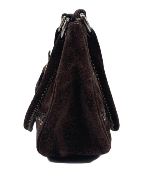 PRADA（プラダ）PRADA (プラダ) スウェードハンドバッグ ブラウンの古着・服飾アイテム