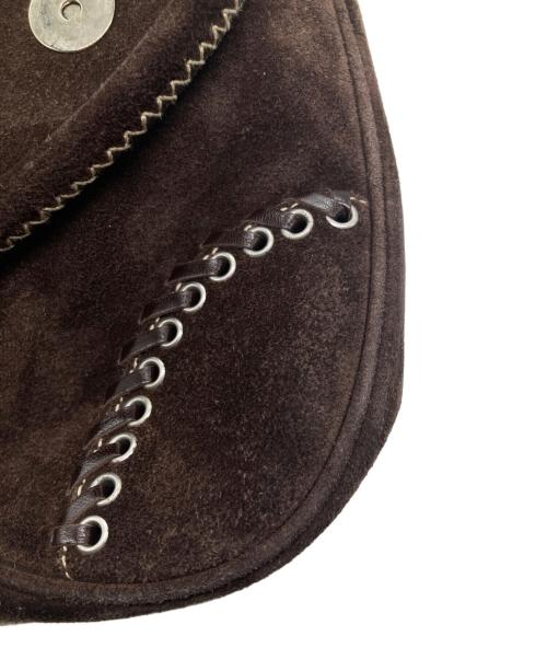 PRADA（プラダ）PRADA (プラダ) スウェードハンドバッグ ブラウンの古着・服飾アイテム