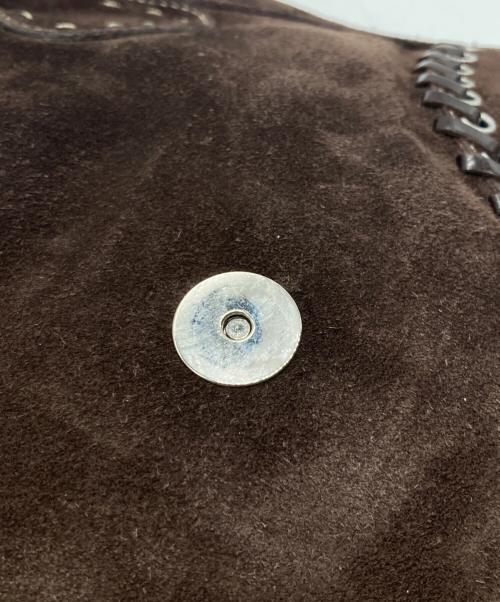 PRADA（プラダ）PRADA (プラダ) スウェードハンドバッグ ブラウンの古着・服飾アイテム