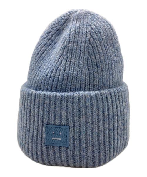 Acne studios（アクネ ストゥディオス）Acne studios (アクネ ストゥディオス) スモールFaceロゴビーニー スカイブルーの古着・服飾アイテム
