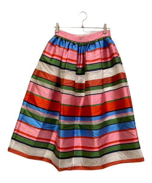 Kate Spade（ケイトスペード）Kate Spade (ケイトスペード) サンデー ストライプ オーガンザ ミディ スカート マルチカラー サイズ:2 未使用品の古着・服飾アイテム