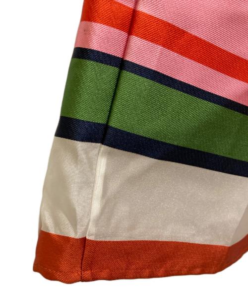 Kate Spade（ケイトスペード）Kate Spade (ケイトスペード) サンデー ストライプ オーガンザ ミディ スカート マルチカラー サイズ:2 未使用品の古着・服飾アイテム