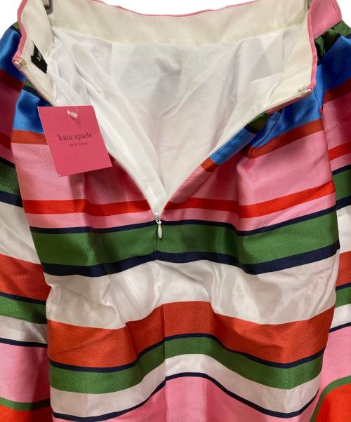 Kate Spade（ケイトスペード）Kate Spade (ケイトスペード) サンデー ストライプ オーガンザ ミディ スカート マルチカラー サイズ:2 未使用品の古着・服飾アイテム