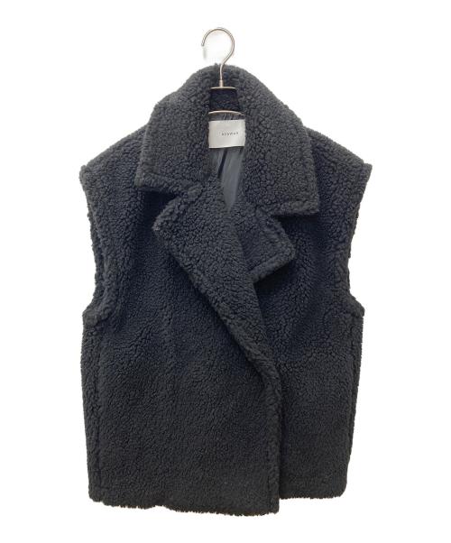 ADAWAS（アダワス）ADAWAS (アダワス) FAKE MOUTON GILET ブラック サイズ:FREEの古着・服飾アイテム