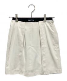 Ameri（アメリ）の古着「TWILL LOW WAIST MINI SKIRT」｜ホワイト×ブラック