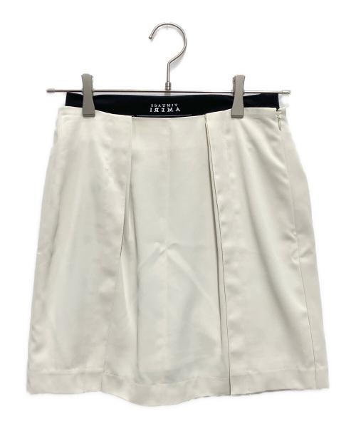 Ameri（アメリ）Ameri (アメリ) TWILL LOW WAIST MINI SKIRT ホワイト×ブラック サイズ:Mの古着・服飾アイテム