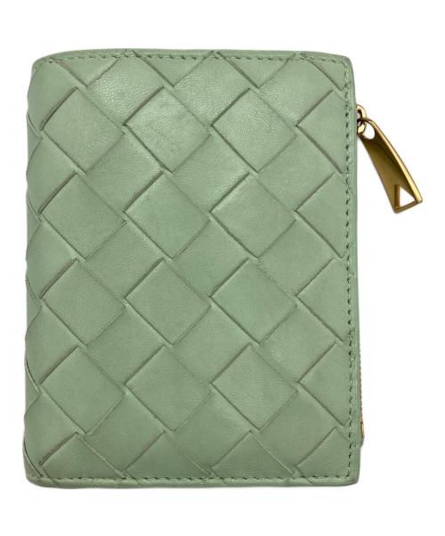 BOTTEGA VENETA（ボッテガベネタ）BOTTEGA VENETA (ボッテガベネタ) 2つ折り財布 ライトグリーンの古着・服飾アイテム