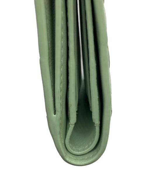 BOTTEGA VENETA（ボッテガベネタ）BOTTEGA VENETA (ボッテガベネタ) 2つ折り財布 ライトグリーンの古着・服飾アイテム