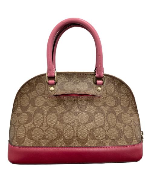 COACH（コーチ）COACH (コーチ) 2WAYショルダーバッグ ブラウン×ピンクの古着・服飾アイテム