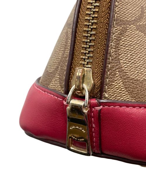 COACH（コーチ）COACH (コーチ) 2WAYショルダーバッグ ブラウン×ピンクの古着・服飾アイテム