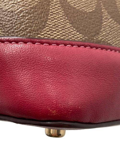 COACH（コーチ）COACH (コーチ) 2WAYショルダーバッグ ブラウン×ピンクの古着・服飾アイテム