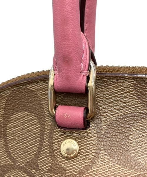 COACH（コーチ）COACH (コーチ) 2WAYショルダーバッグ ブラウン×ピンクの古着・服飾アイテム