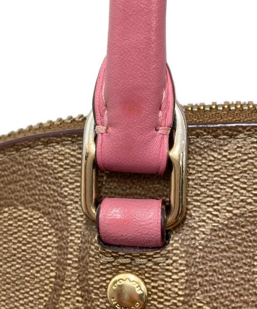 COACH（コーチ）COACH (コーチ) 2WAYショルダーバッグ ブラウン×ピンクの古着・服飾アイテム