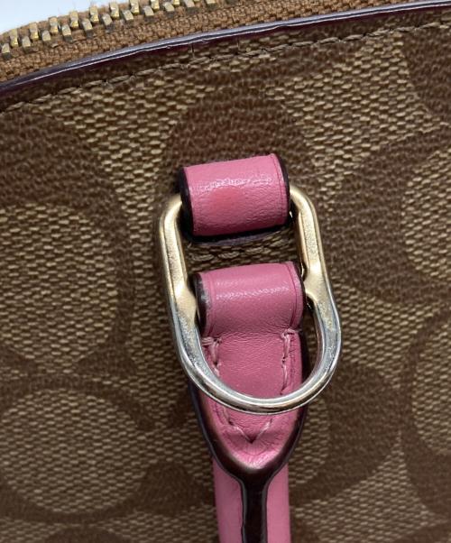 COACH（コーチ）COACH (コーチ) 2WAYショルダーバッグ ブラウン×ピンクの古着・服飾アイテム