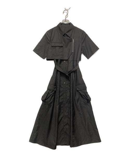 HARE（ハレ）HARE (ハレ) カーゴライクジップワンピース グレー サイズ:Fの古着・服飾アイテム