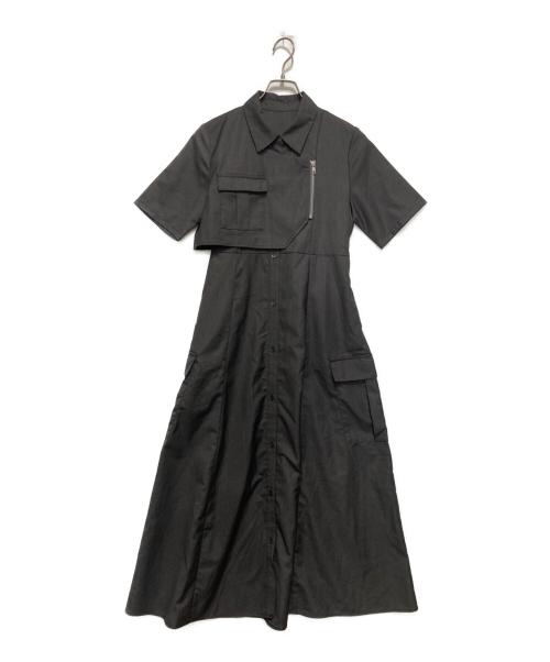 HARE（ハレ）HARE (ハレ) カーゴライクジップワンピース グレー サイズ:Fの古着・服飾アイテム