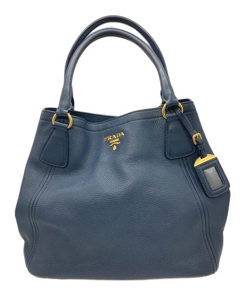 PRADA（プラダ）PRADA (プラダ) ヴィッテロダイノ2WAYバッグ ネイビーの古着・服飾アイテム