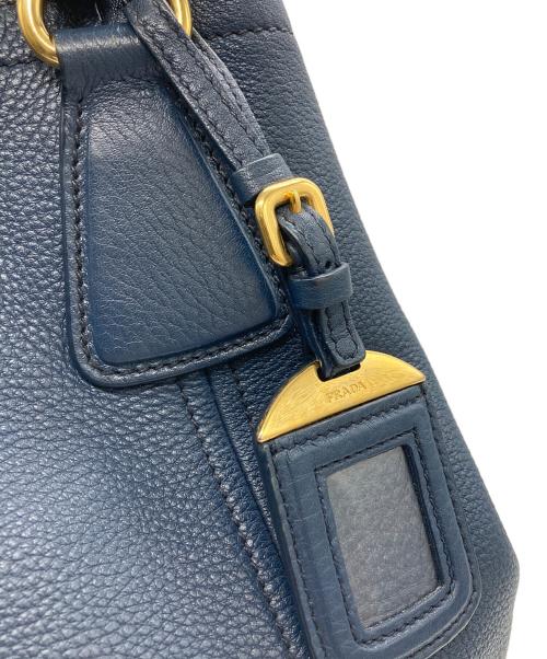 PRADA（プラダ）PRADA (プラダ) ヴィッテロダイノ2WAYバッグ ネイビーの古着・服飾アイテム