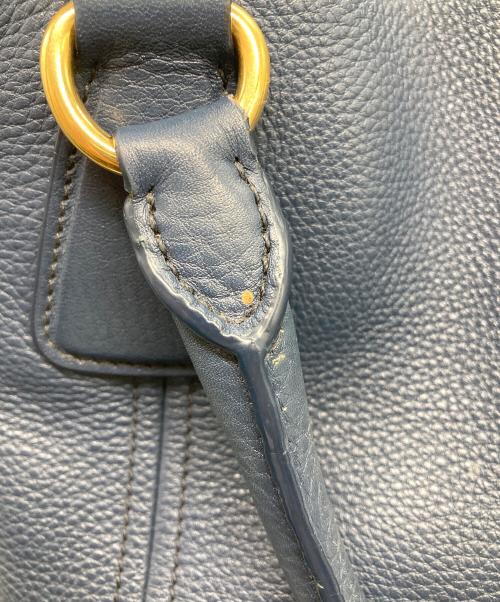 PRADA（プラダ）PRADA (プラダ) ヴィッテロダイノ2WAYバッグ ネイビーの古着・服飾アイテム