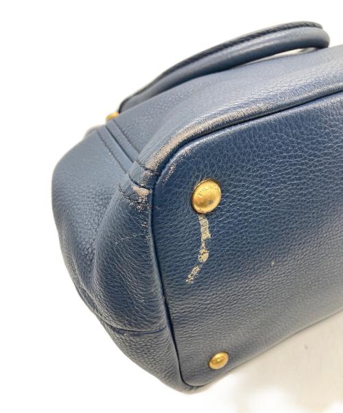 PRADA（プラダ）PRADA (プラダ) ヴィッテロダイノ2WAYバッグ ネイビーの古着・服飾アイテム
