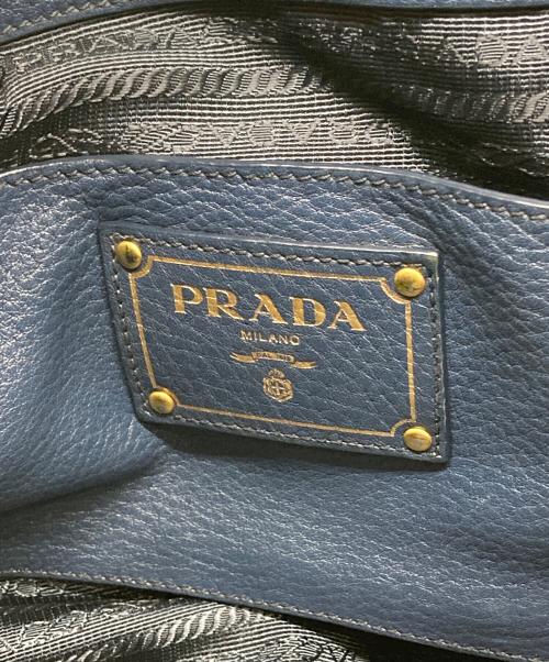 PRADA（プラダ）PRADA (プラダ) ヴィッテロダイノ2WAYバッグ ネイビーの古着・服飾アイテム