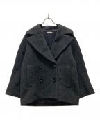 ESTNATIONエストネーション）の古着「シャギーダブルピーコート」｜ブラック