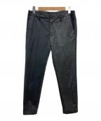 1piu1uguale3ウノピュウノウグァーレトレ）の古着「CRAZY RIB SLACKS」｜グレー