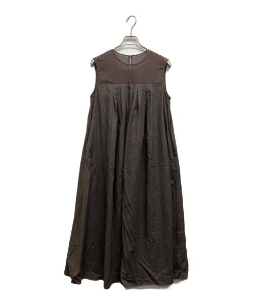 Spick and Span（スピック＆スパン）Spick and Span (スピック＆スパン) シアーヨーク切替ワンピース ブラウン サイズ:36の古着・服飾アイテム