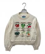 MUVEILミュベール）の古着「ベジタブル刺繍プルオーバー」｜アイボリー