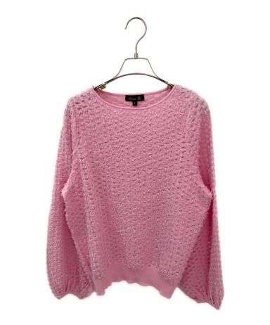 中古・古着通販】DRAWER (ドゥロワー) 16Gフリンジ編みニット ピンク