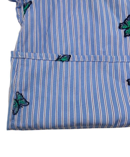 VERMEIL par iena（ヴェルメイユ パー イエナ）VERMEIL par iena (ヴェルメイユ パー イエナ) コットン刺繍クロップドシャツ ブルー サイズ:Freeの古着・服飾アイテム