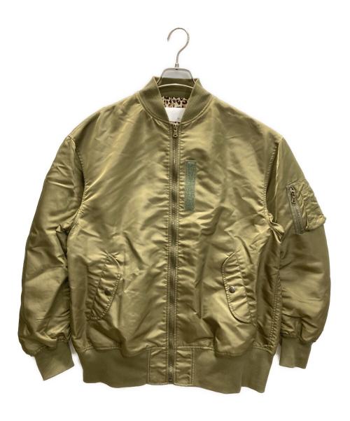 Whim Gazette（ウィムガゼット）Whim Gazette (ウィムガゼット) ナイロンMA-1 カーキ サイズ:FREEの古着・服飾アイテム