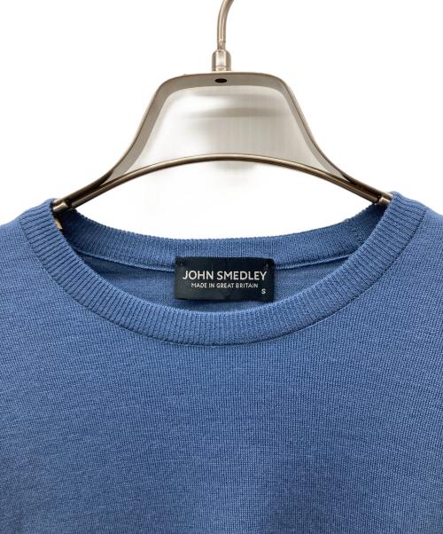 JOHN SMEDLEY（ジョンスメドレー）JOHN SMEDLEY (ジョンスメドレー) クルーネックウールニット ブルー サイズ:Sの古着・服飾アイテム