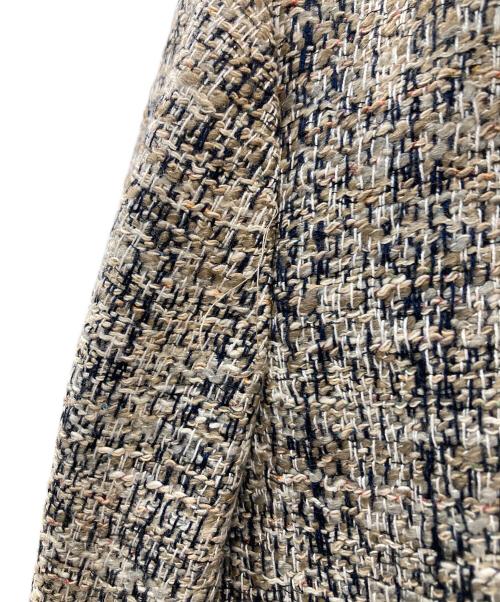 theory（セオリー）theory (セオリー) Beverly Tweed Fringe Slim JKT ブラウンの古着・服飾アイテム