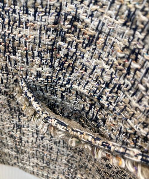 theory（セオリー）theory (セオリー) Beverly Tweed Fringe Slim JKT ブラウンの古着・服飾アイテム