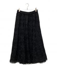 Kate Spade（ケイトスペード）の古着「デイジー レース スカート」｜ブラック