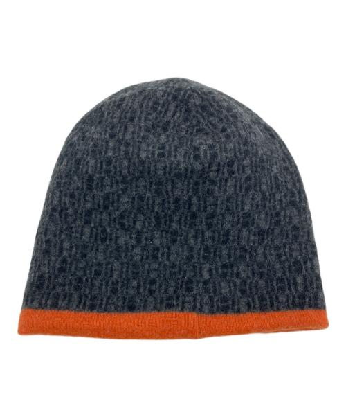 HERMES（エルメス）HERMES (エルメス) Hロゴニットキャップ グレーの古着・服飾アイテム