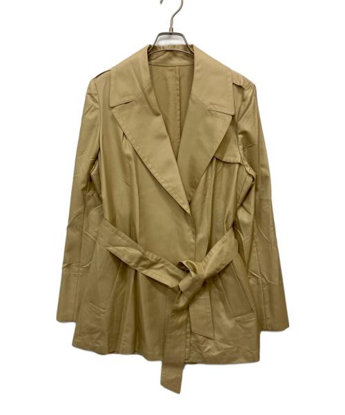 Aquascutum（アクアスキュータム）Aquascutum (アクアスキュータム) シルクハーフトレンチコート ベージュ サイズ:Sの古着・服飾アイテム